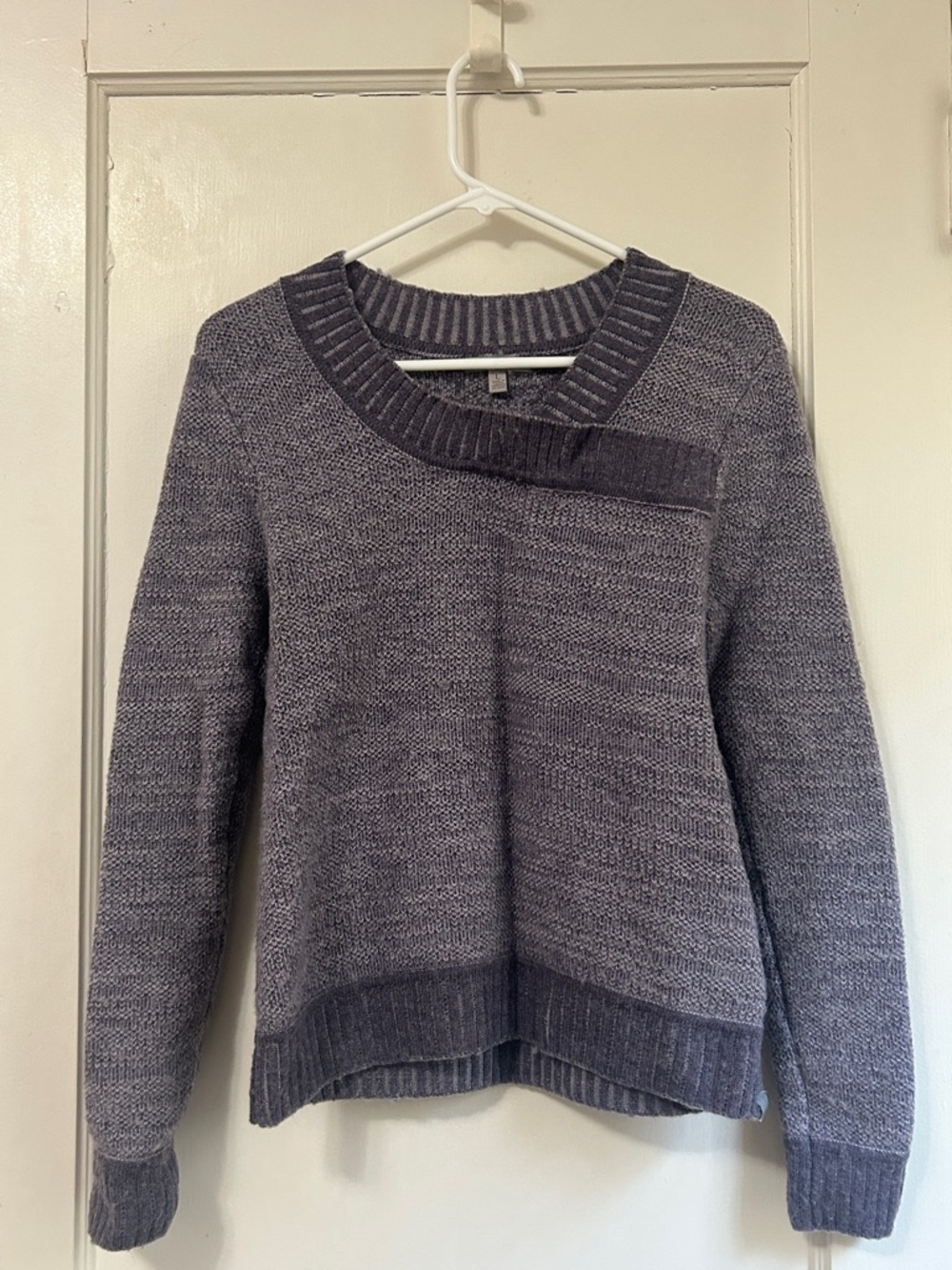 Horny Toad Purple Crewneck Textured Knit Sweater